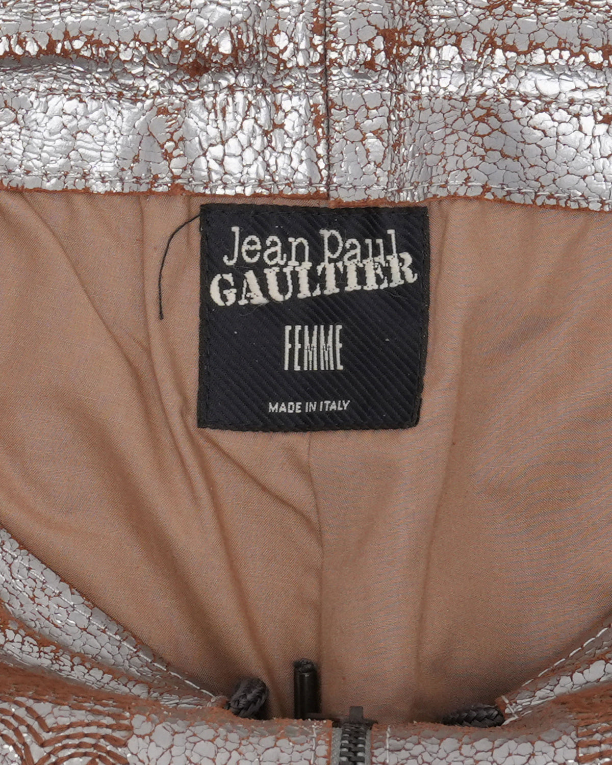 c 2000 Metallic "Gaultier" Leather Pants