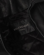 Oversized Leather Uniform Jacket