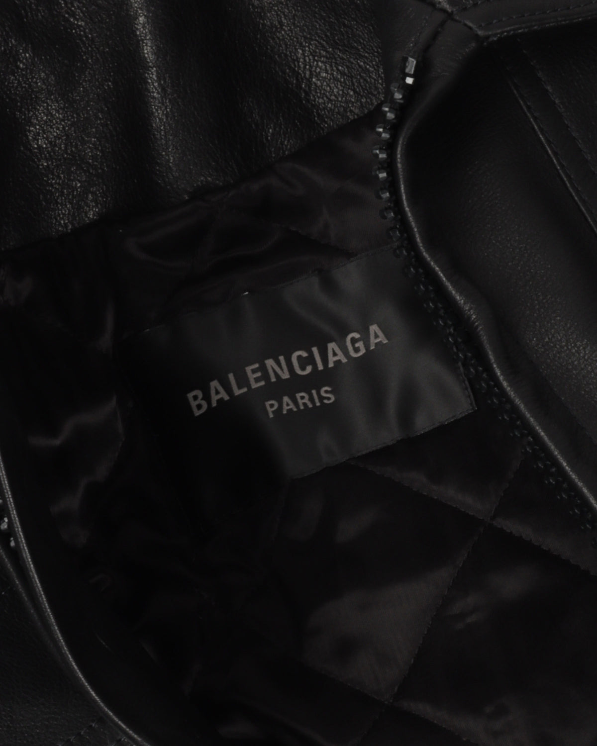 Oversized Leather Uniform Jacket