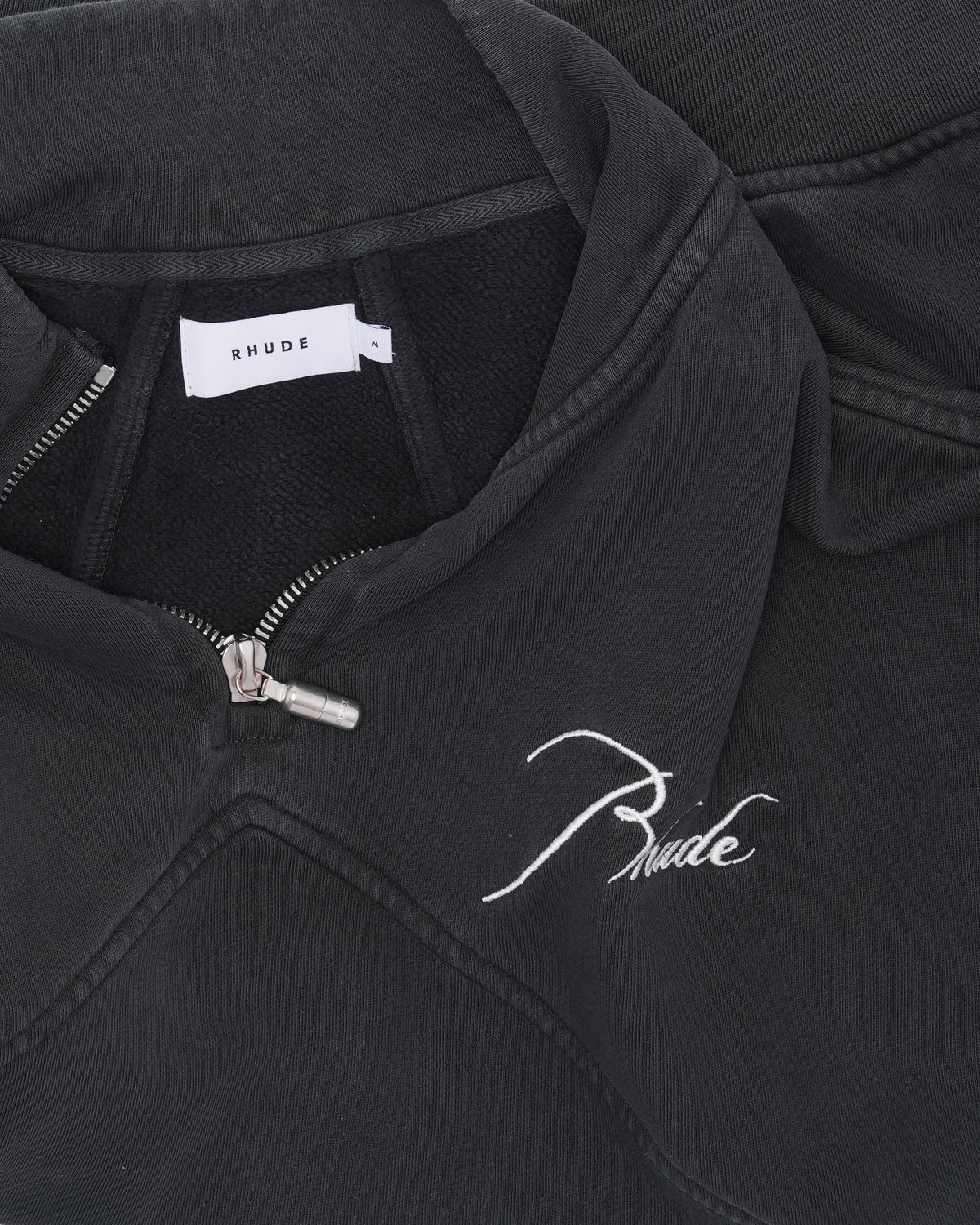 Embroidered Quarter Zip Sweatshirt