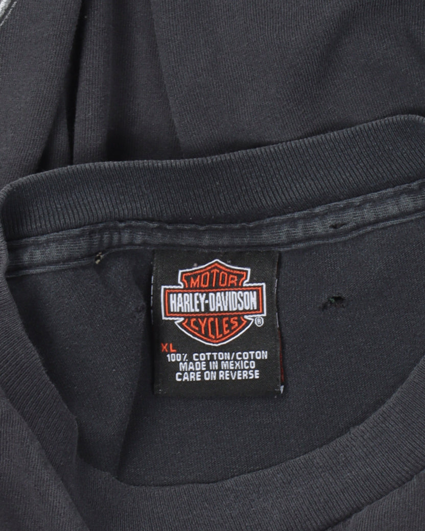 Harley Davidson Metallic Logo Long Sleeve T-Shirt