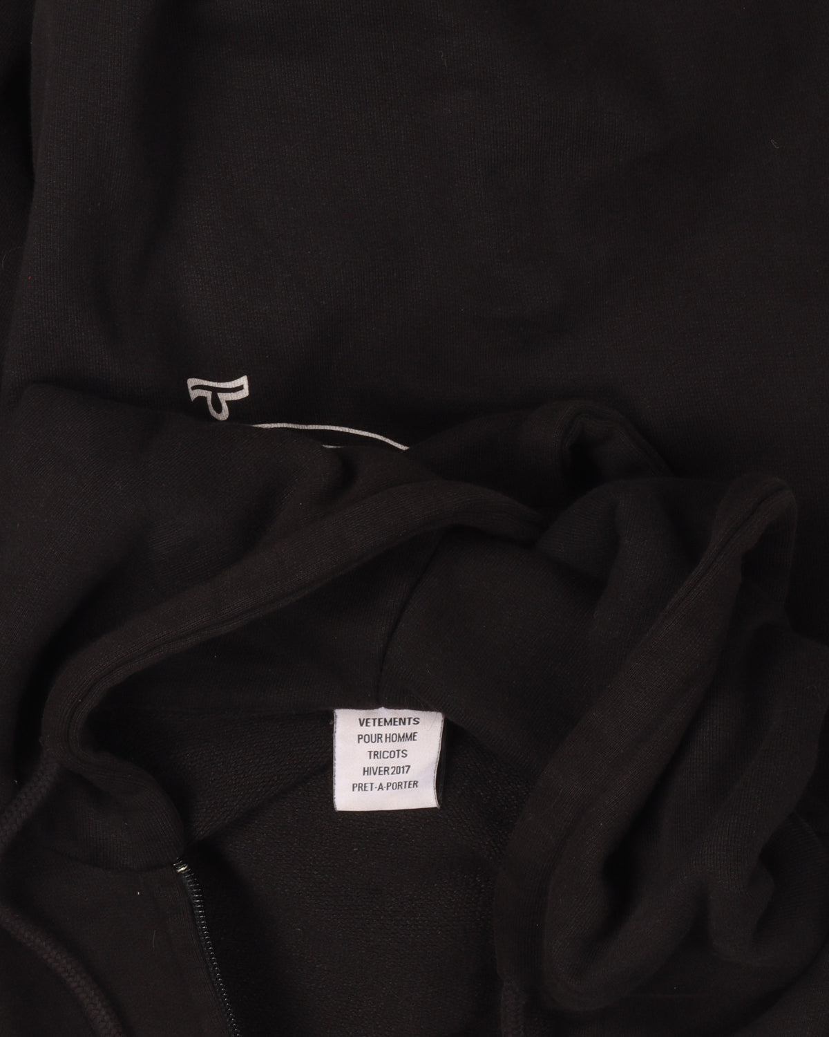 FW17 Oversized Total Fucking Darkness Zip Up Hoodie
