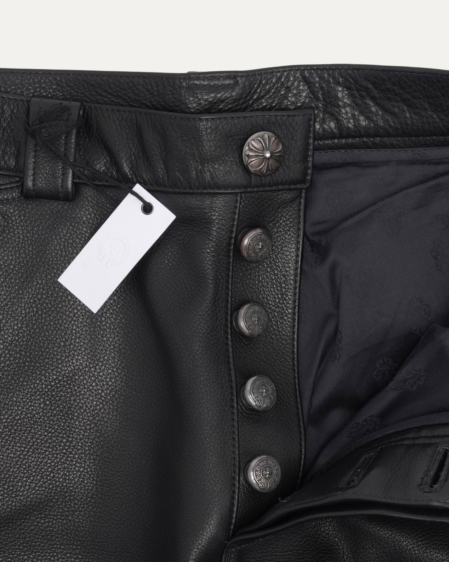 Fleur Knee Leather Carpenter Pants