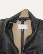Leather Zip Up Top