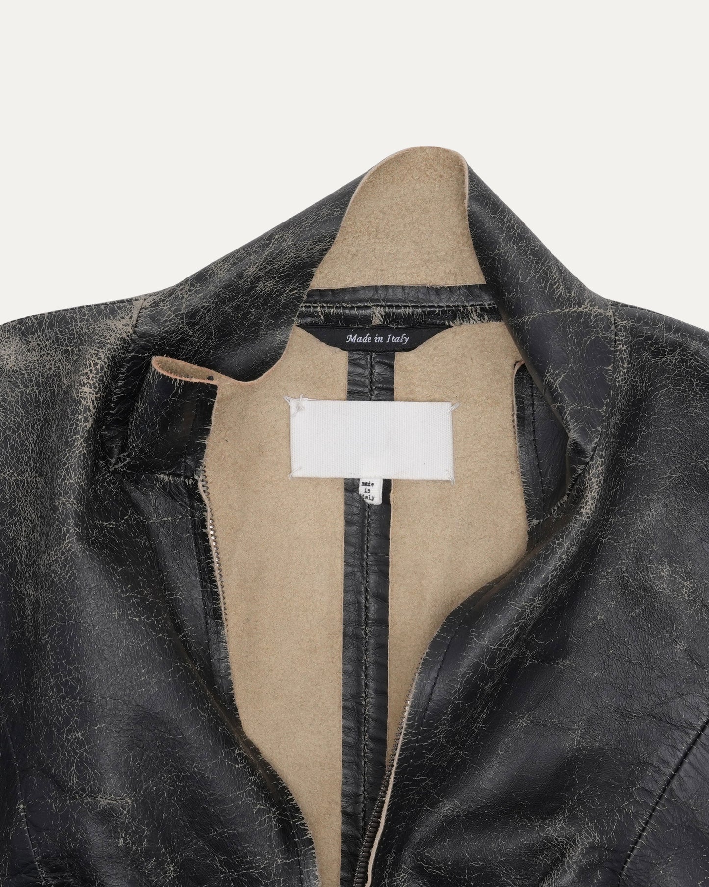 Leather Zip Up Top