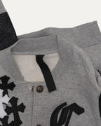 Leather Detail Varsity Jacket