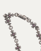 Pink Sapphire Tiny E Bracelet