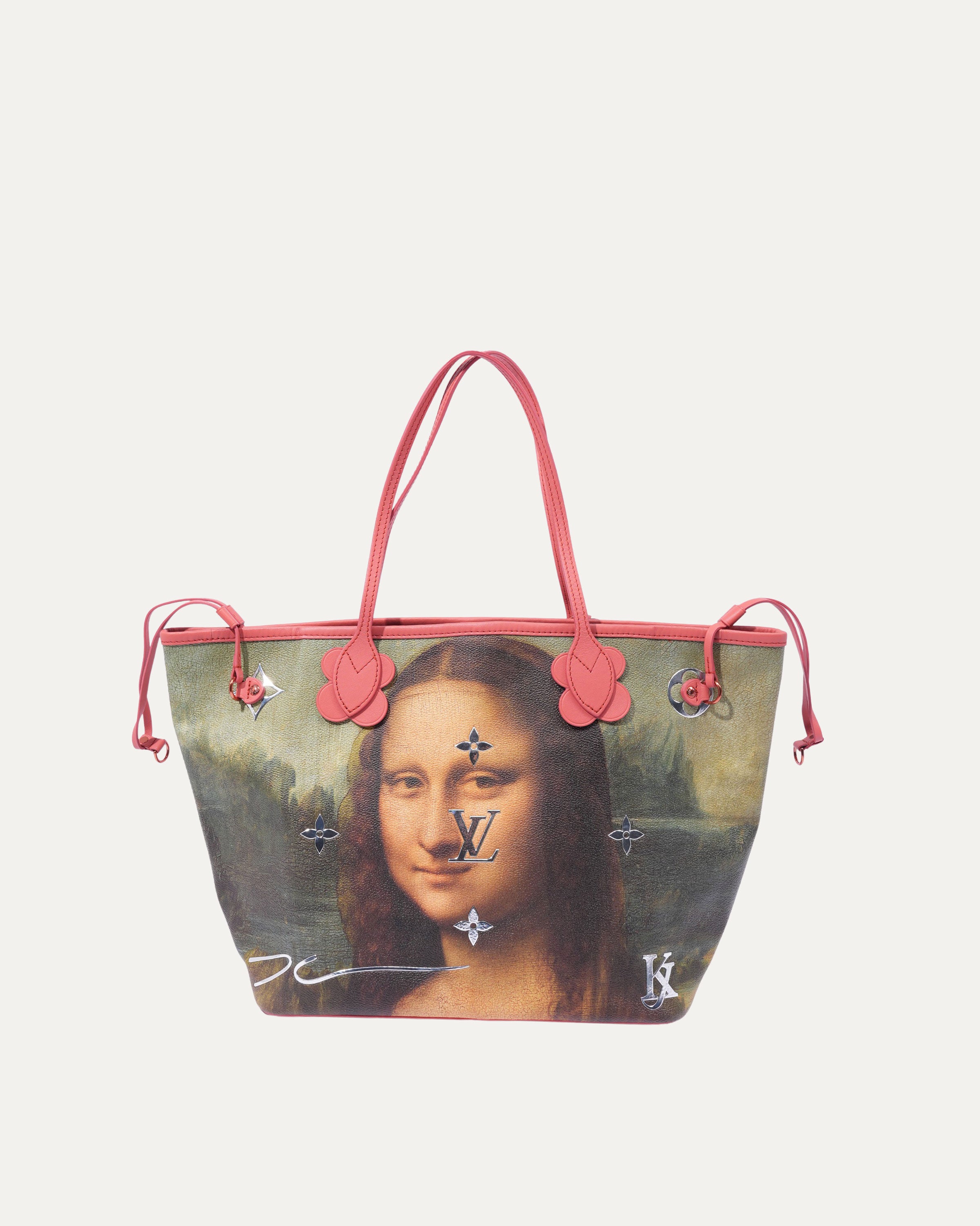 Limited Edition Jeff Koons Da Vinci Neverfull NM Canvas Print Tote