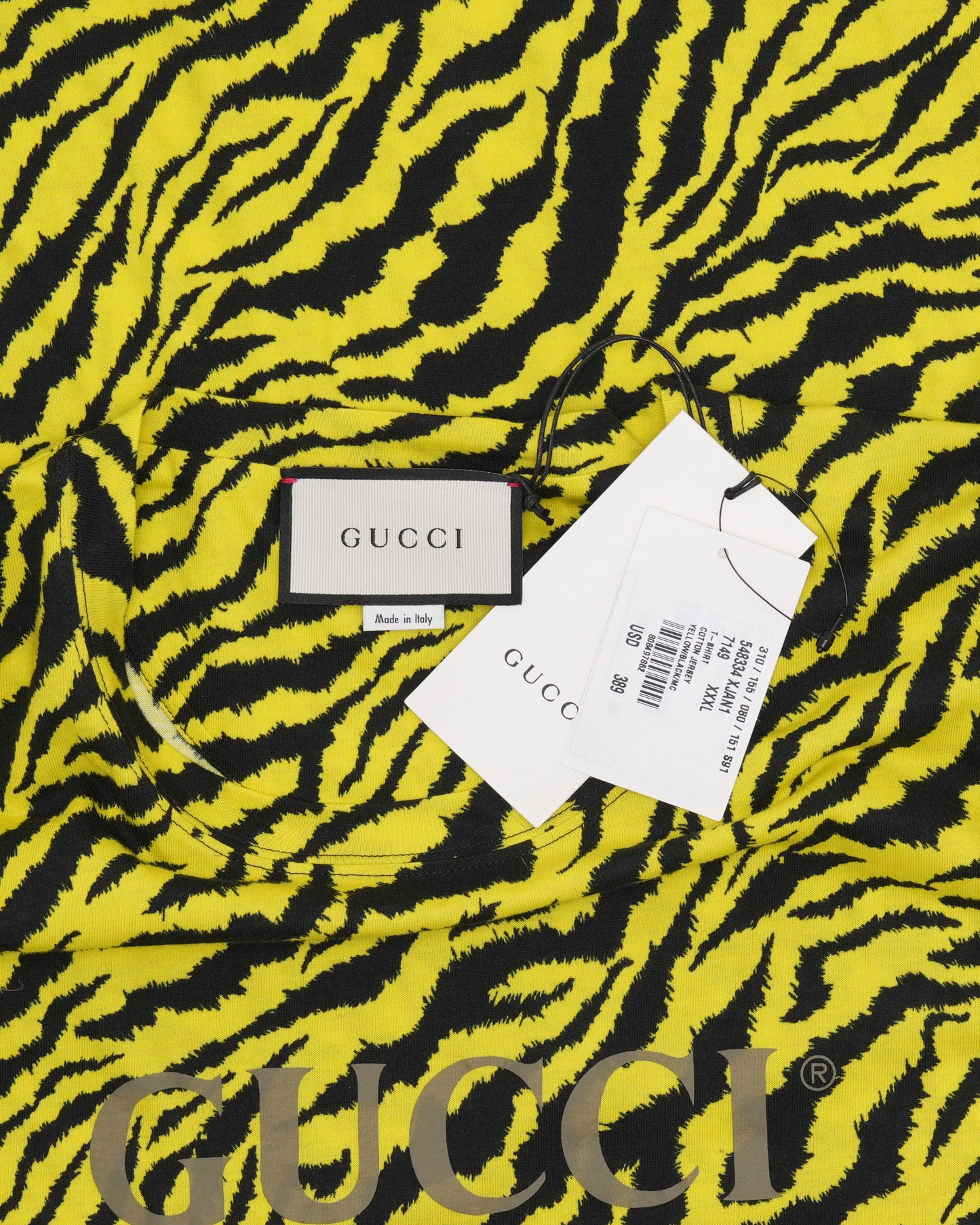 Neon Zebra Print Logo T-Shirt