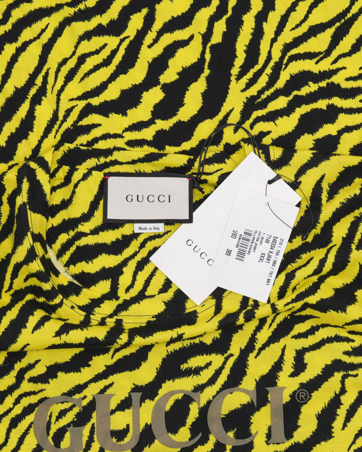 Neon Zebra Print Logo T-Shirt