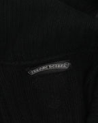 Spine Cross Patch Asymmetric Cardigan Sweater