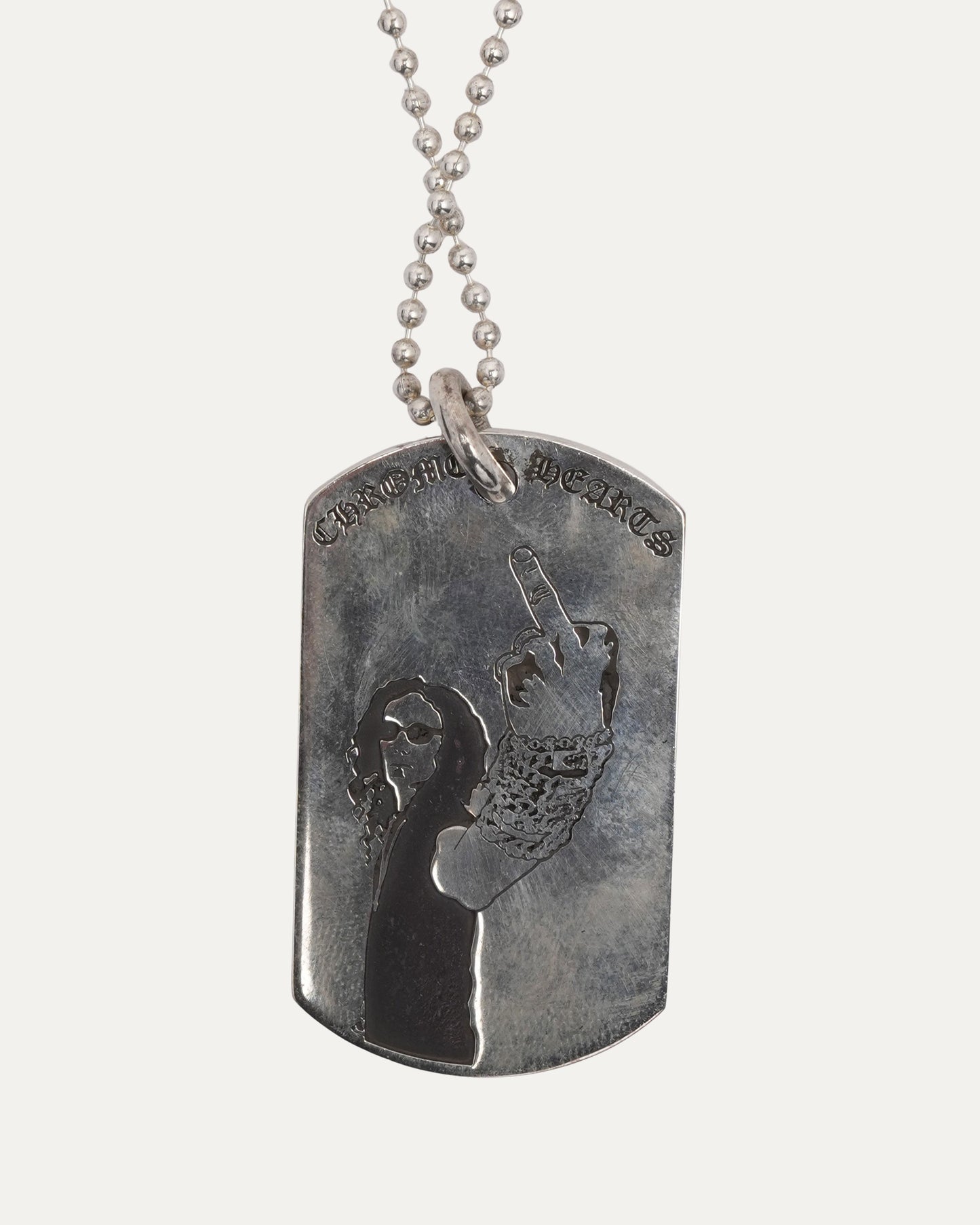 US Flag Dog Tag on Ball Chain