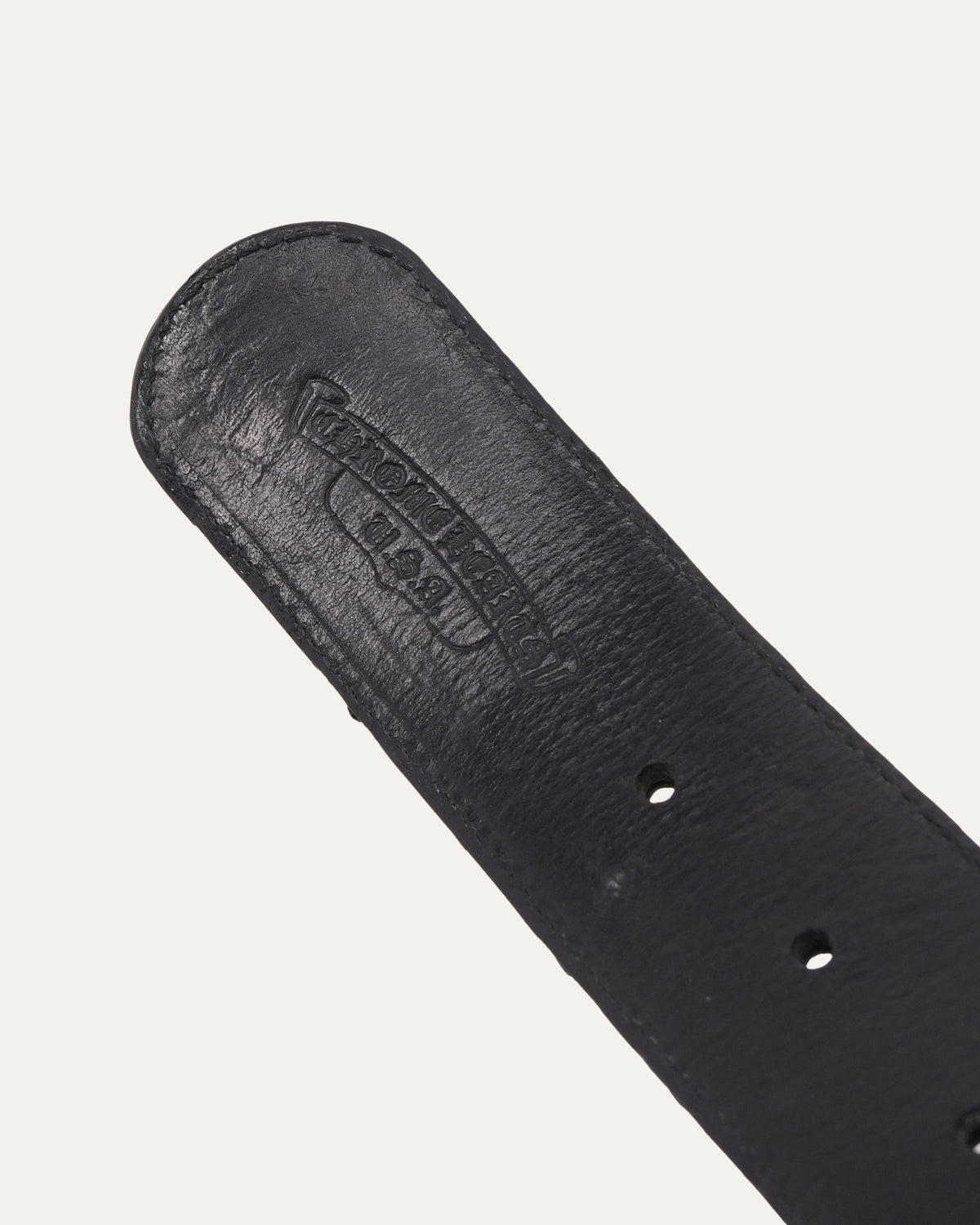Large Oval Buckle Double Grommet Belt