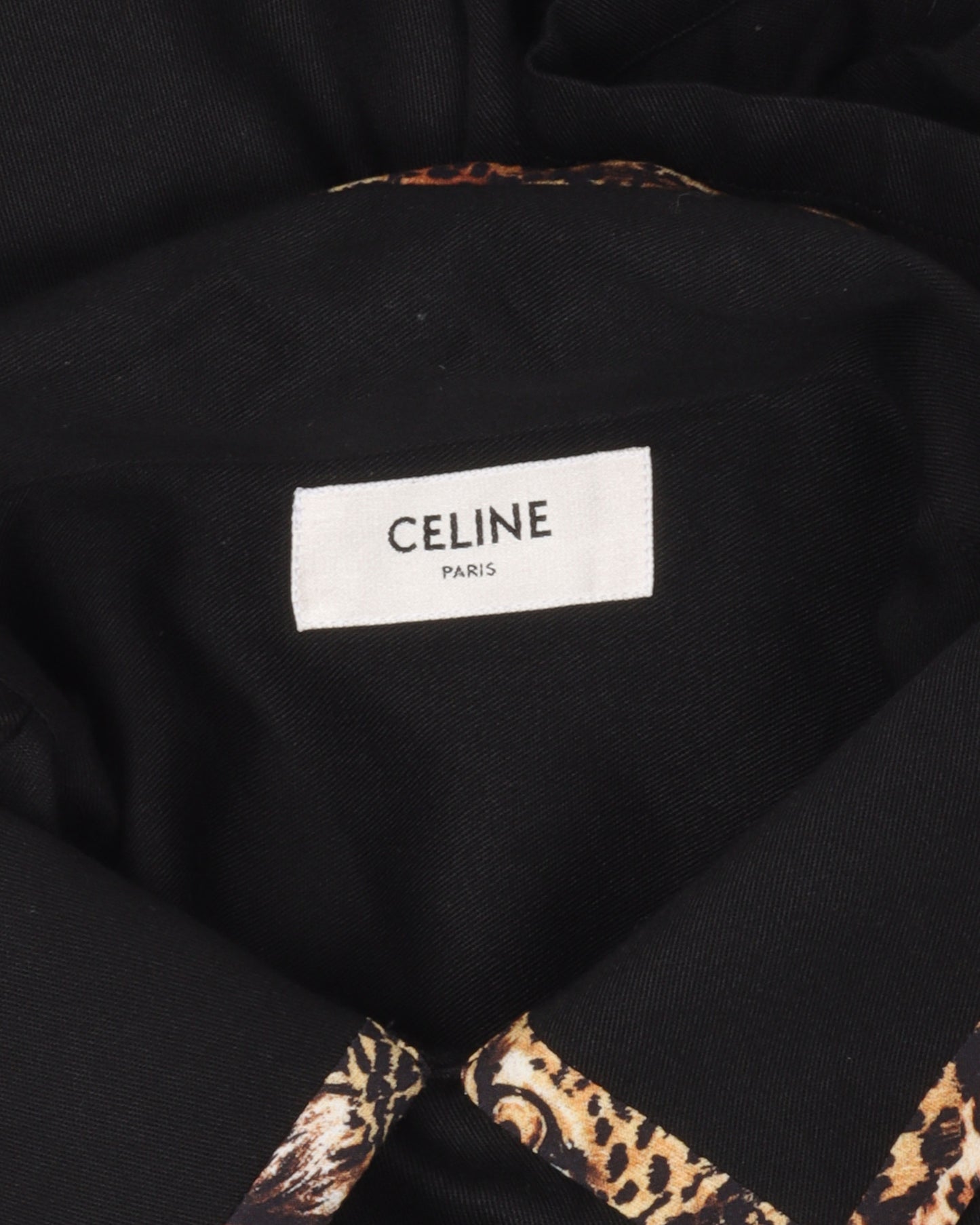 Leopard Trim Bowling Shirt