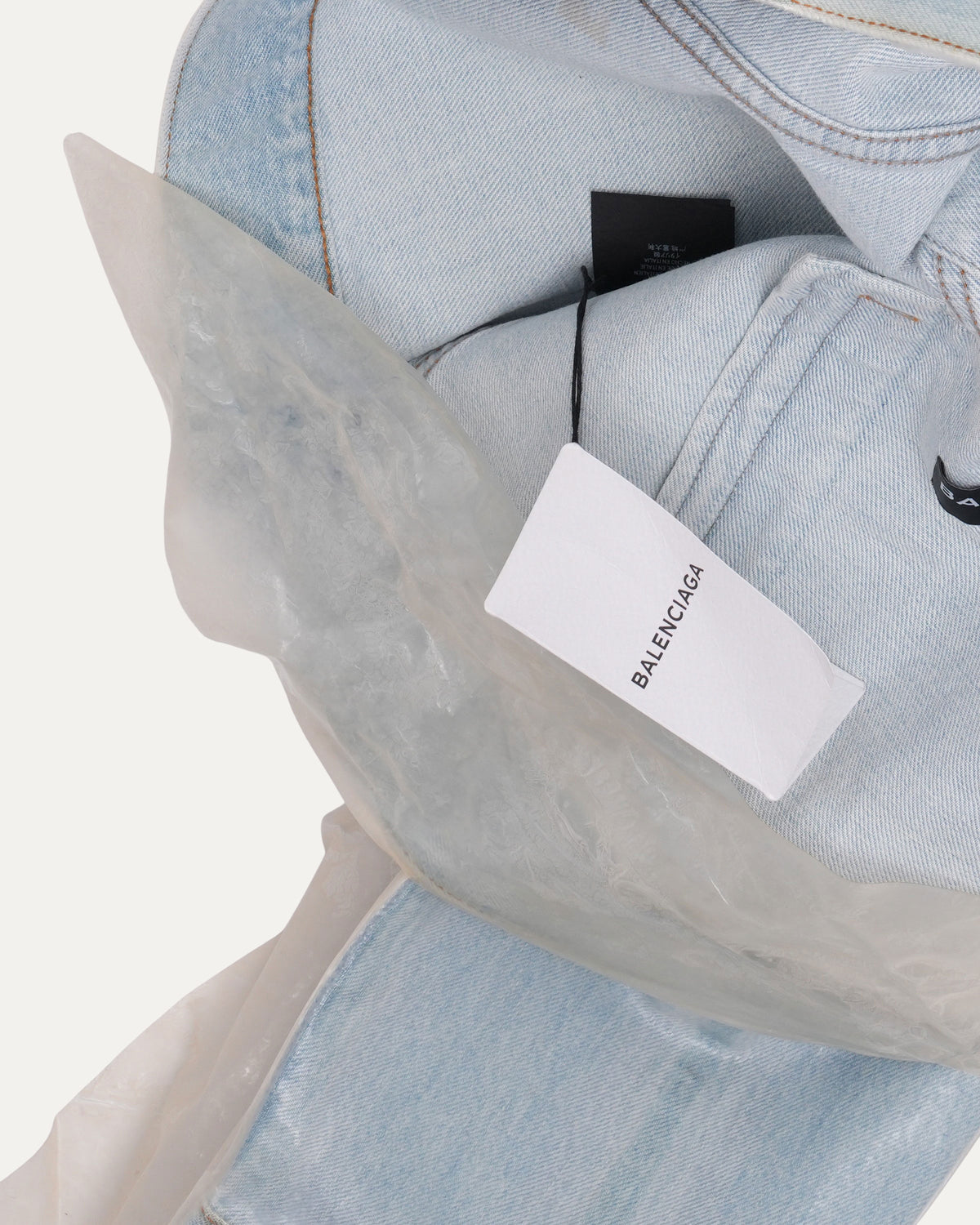 Europa Dry Cleaning Plastic Denim Jacket