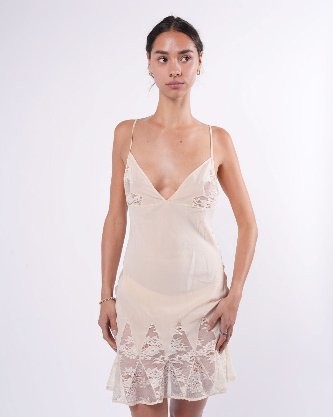 Galliano Era Silk and Lace Dress (c. 2000s)