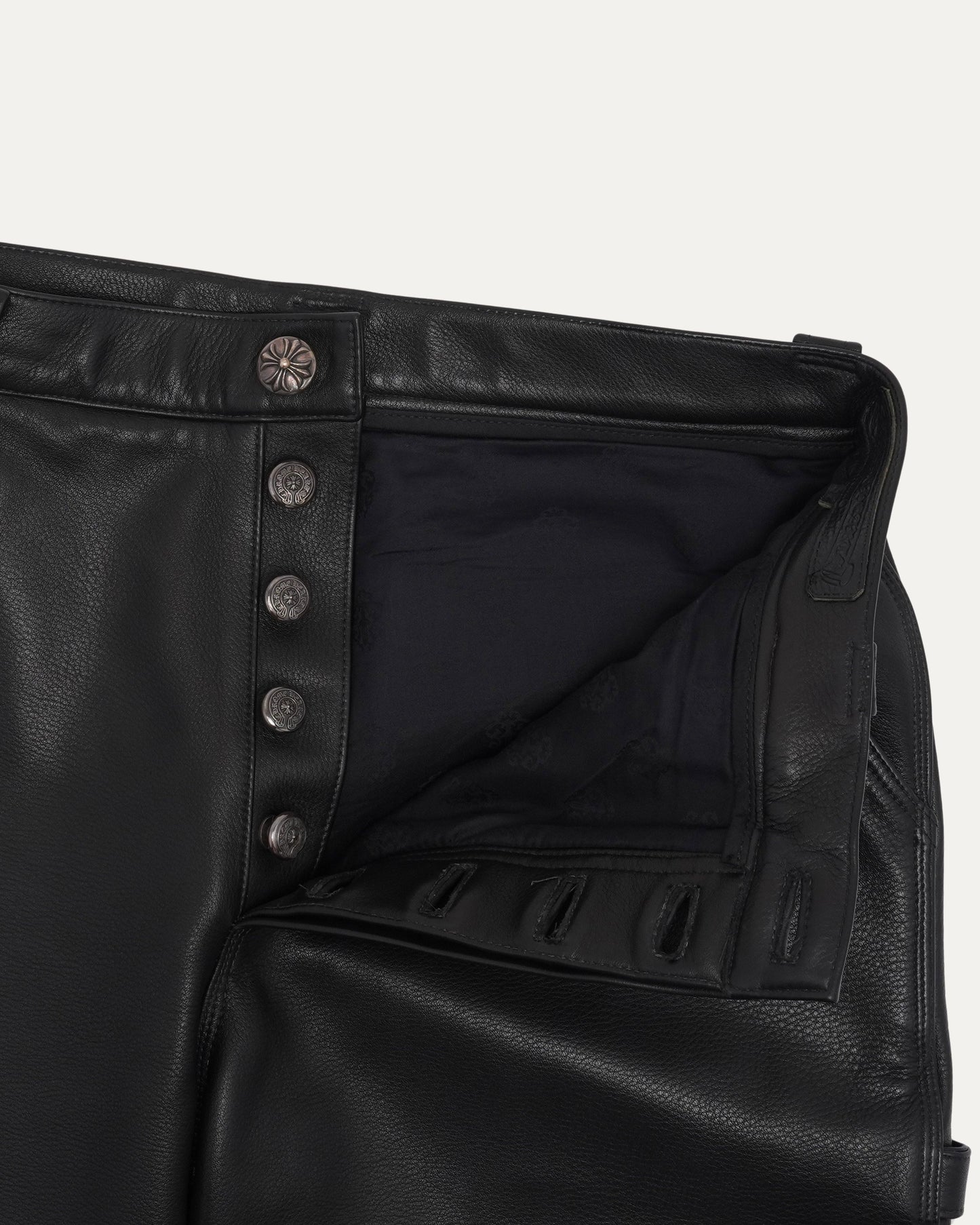 Fleur Knee Leather Carpenter Pants