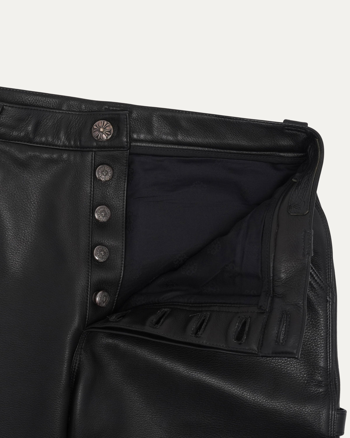 Fleur Knee Leather Carpenter Pants