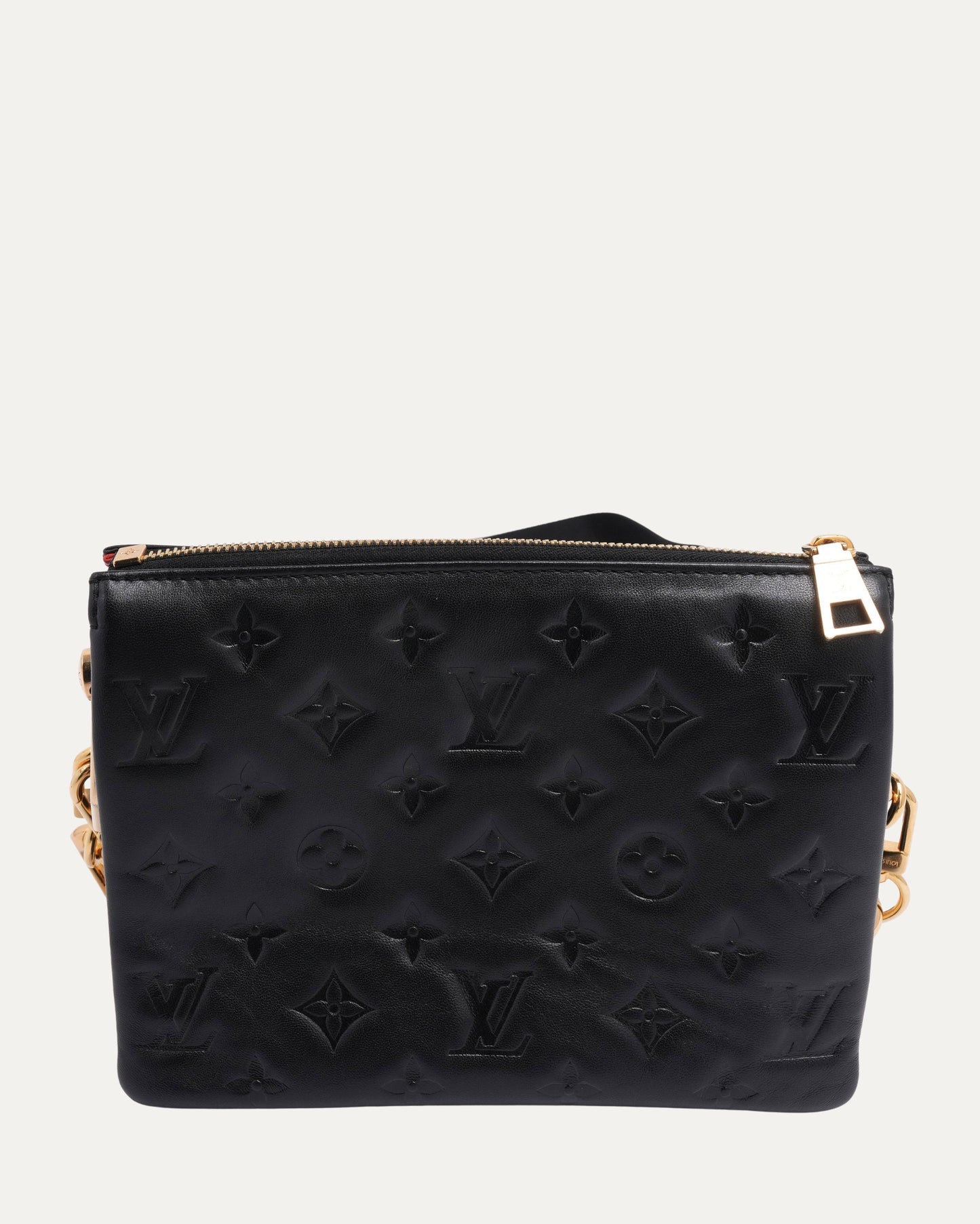 Embossed Monogram Chain Cross Body Bag With Coin Pouch