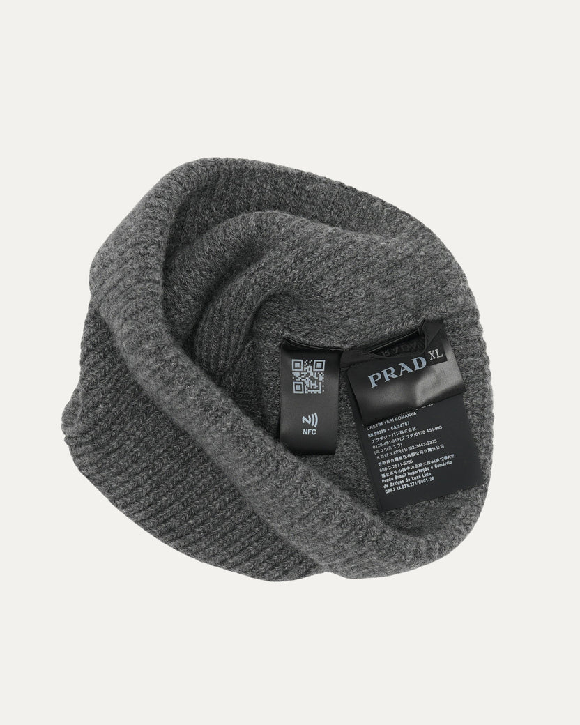 Plaque Cashmere Blend Beanie