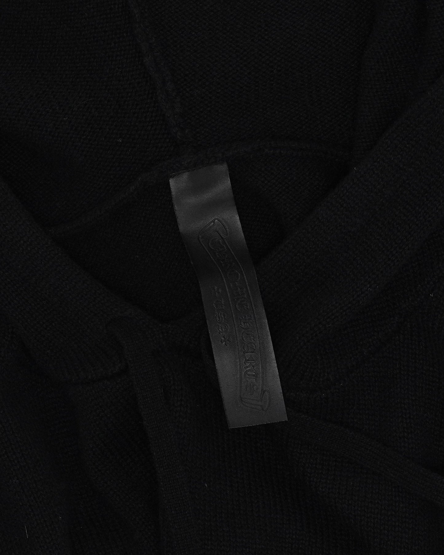 Cross Patch Cashmere Hooded Sweater
