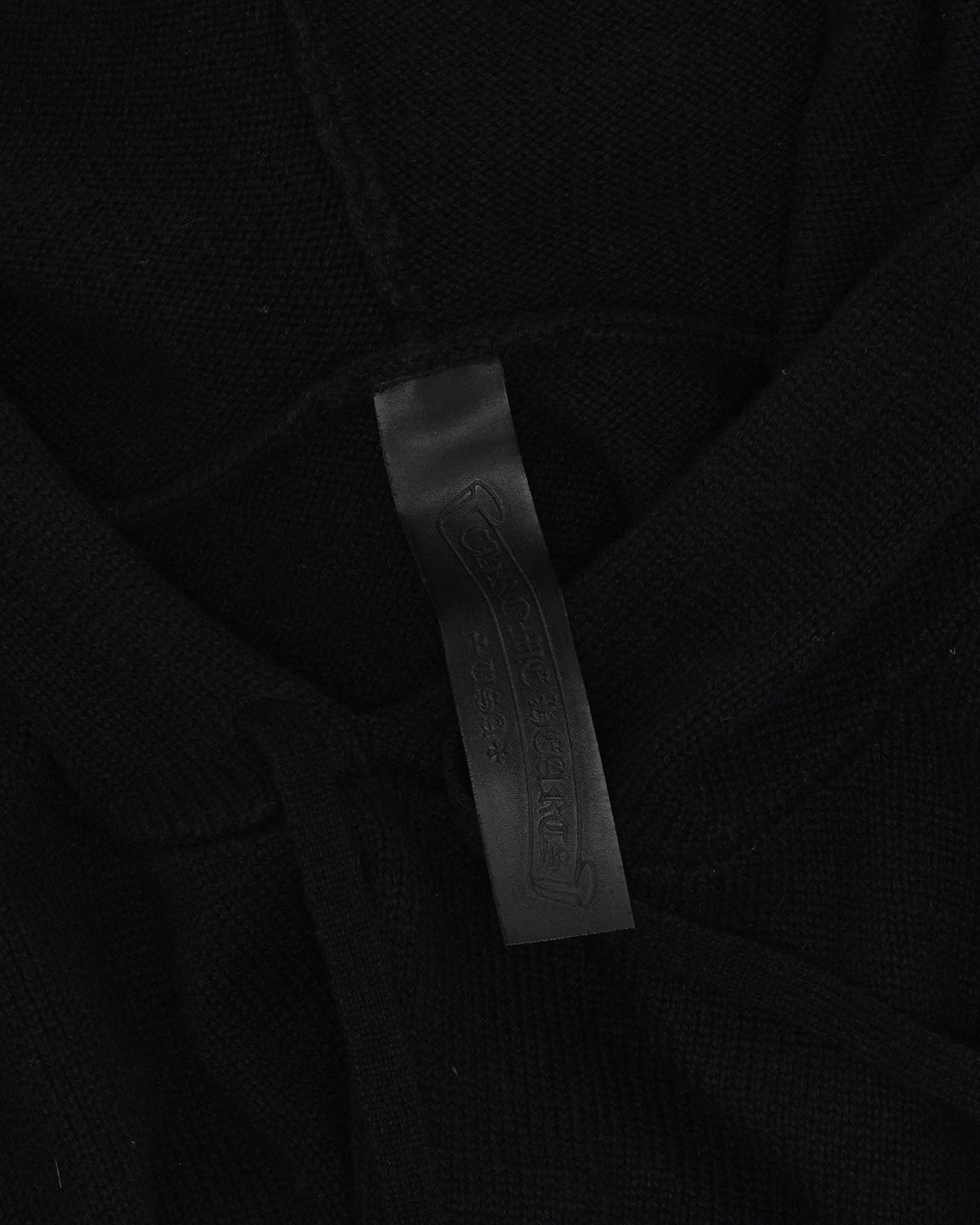 Cross Patch Cashmere Hooded Sweater