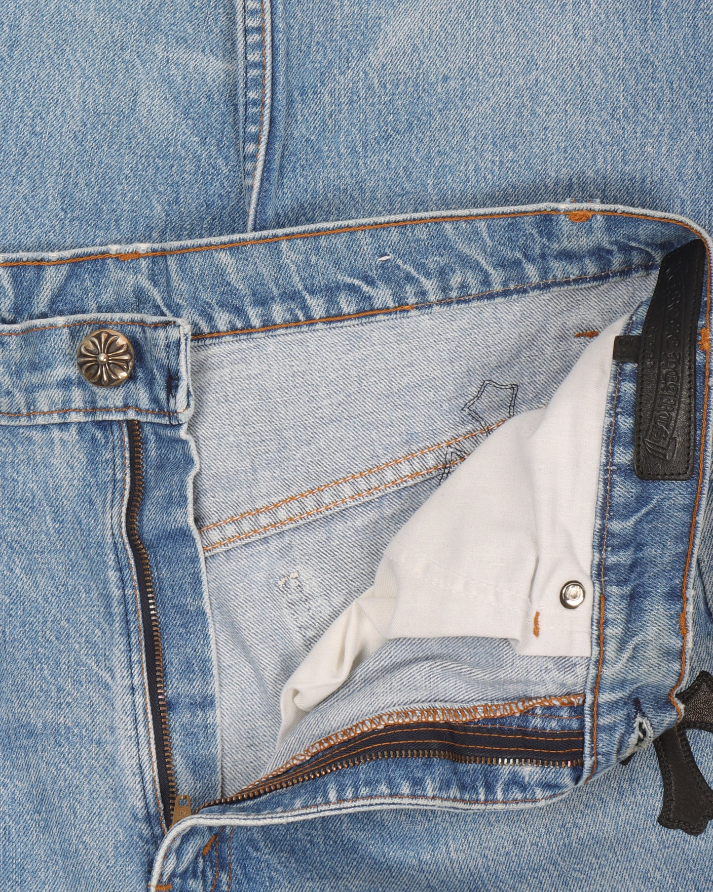 Matty Boy Hand Painted Cross Patch Jeans