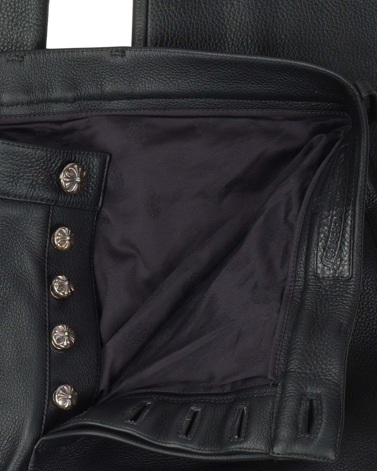 Cross Patch Leather Pants