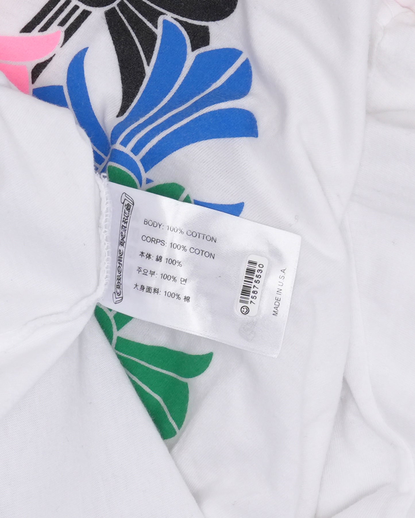 Multicolor Cross Long Sleeve Pocket T-Shirt