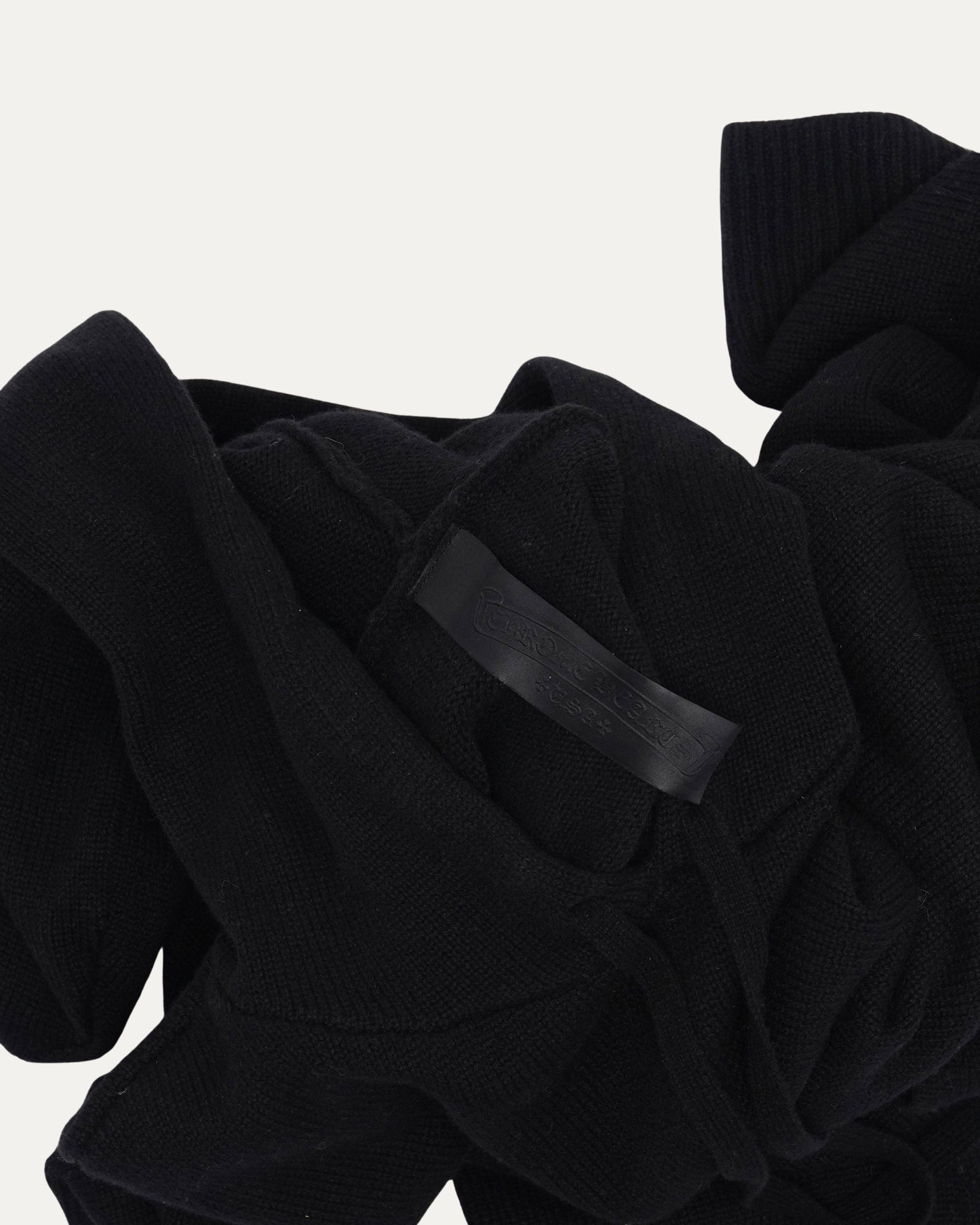Cross Patch Cashmere Hooded Sweater