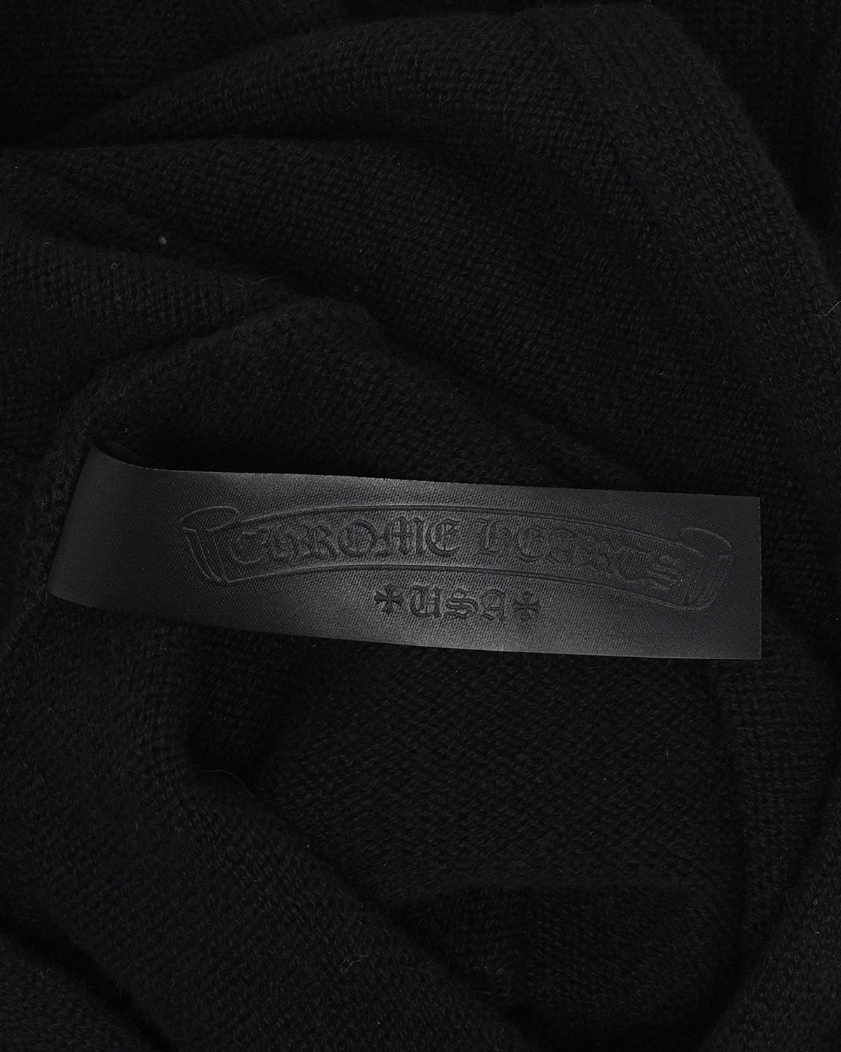 Cross Patch Cashmere Hooded Sweater