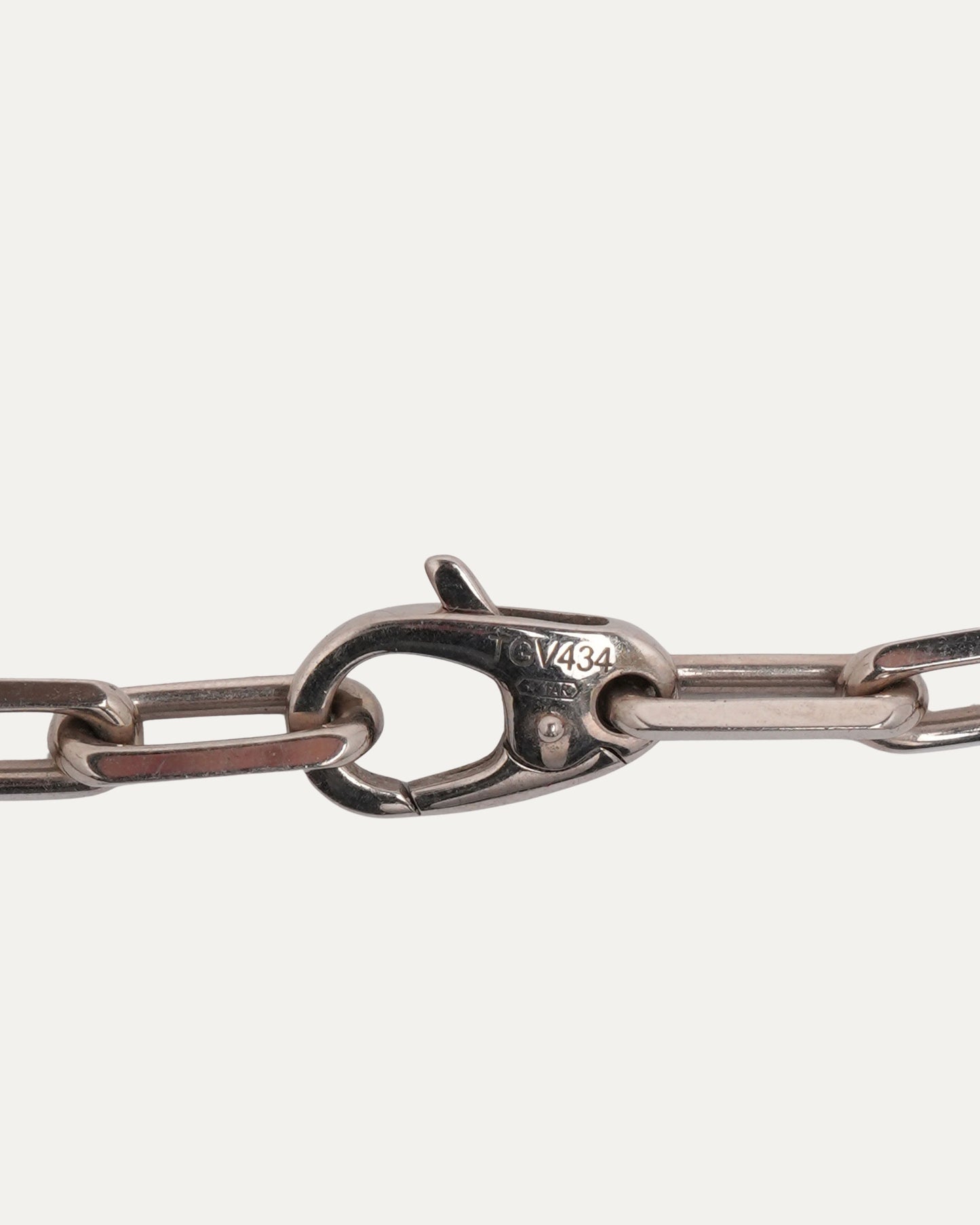 Medium White Gold Santos de Cartier Necklace