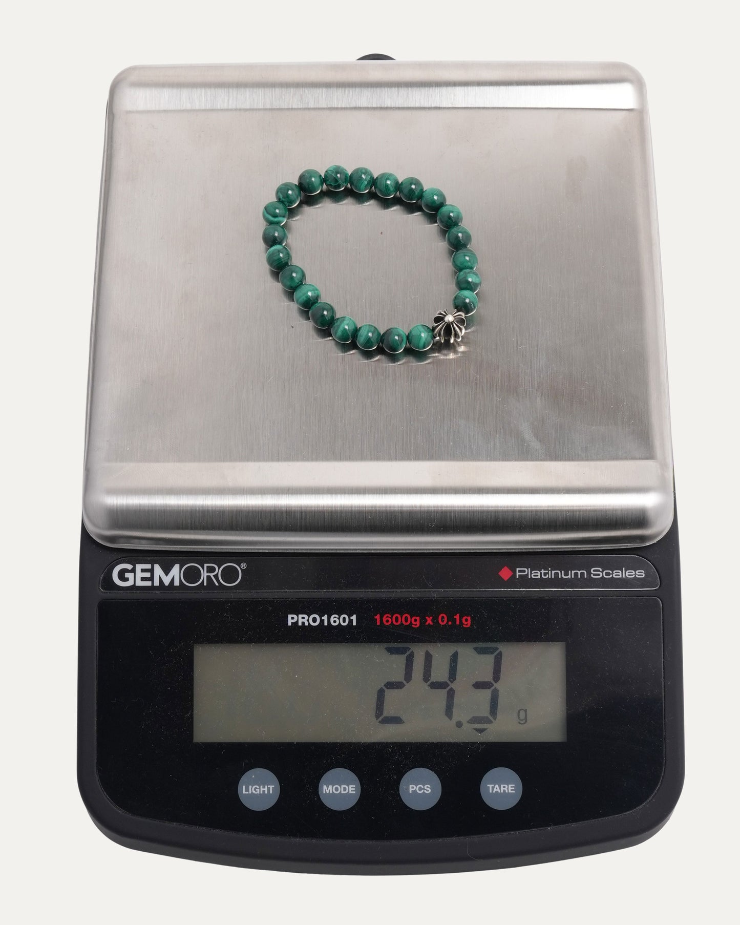 6mm Malachite Plus Cross Bead Bracelet