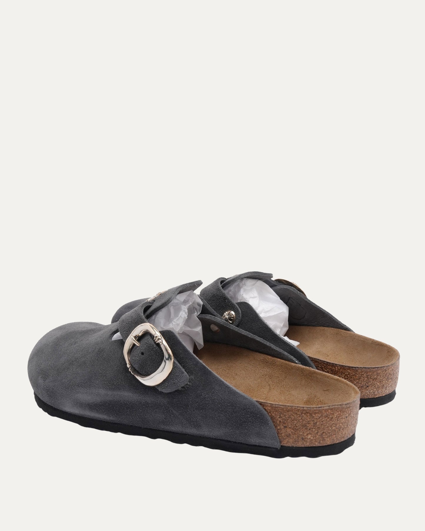 Dagger Embellished Birkenstock Boston Suede Mule