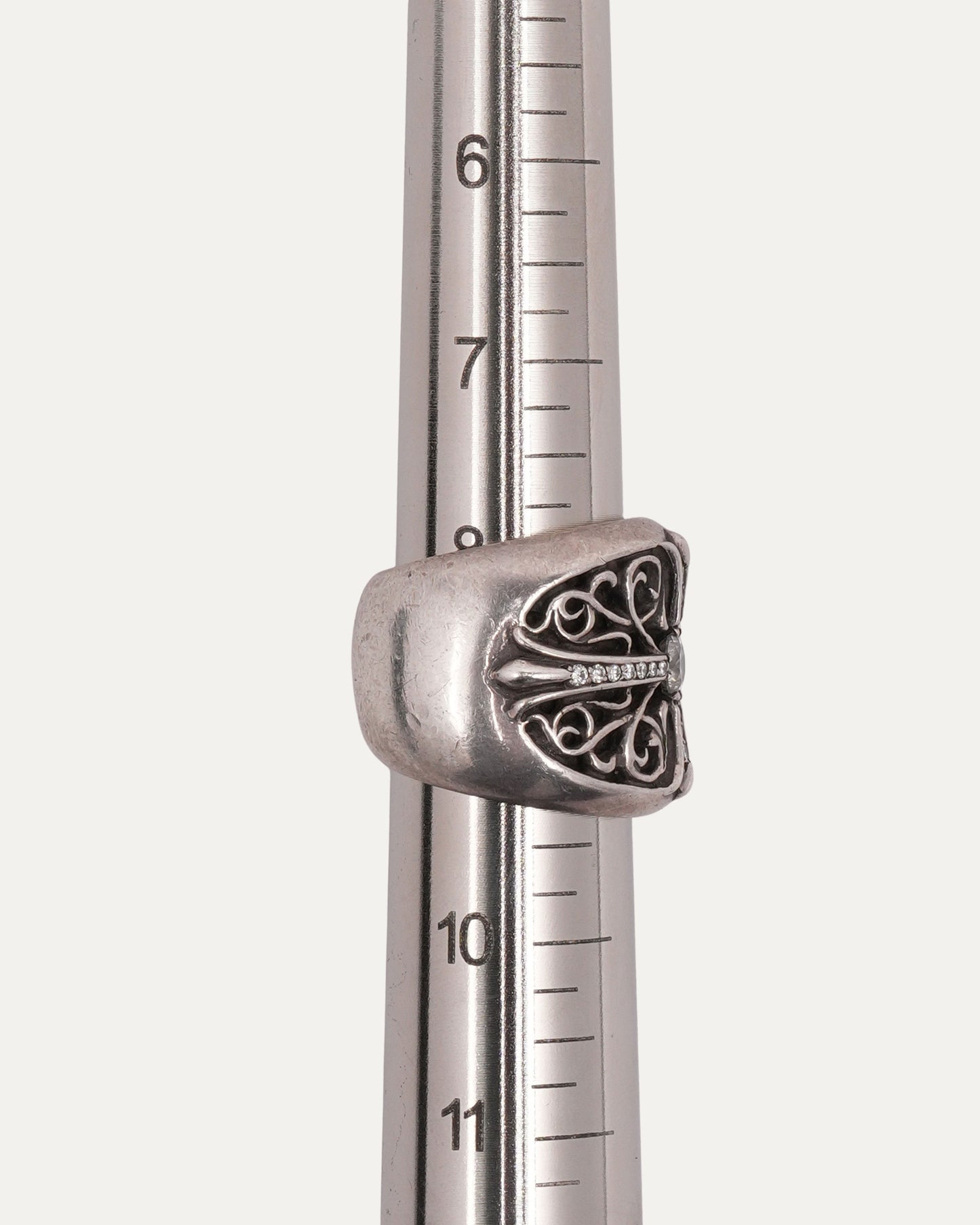 Diamond Oval Cross Ring