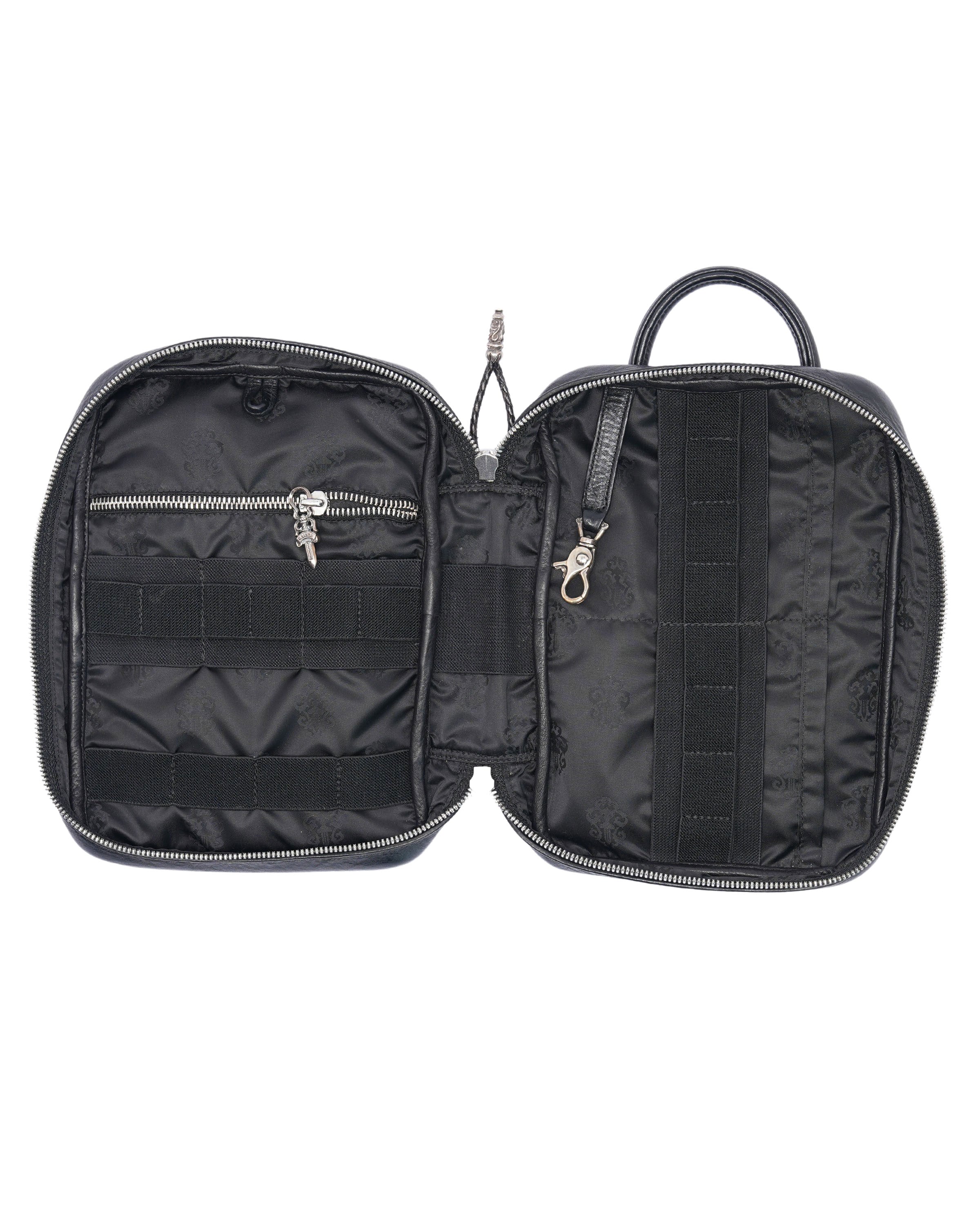 Leather Cross Patch Utility Bag