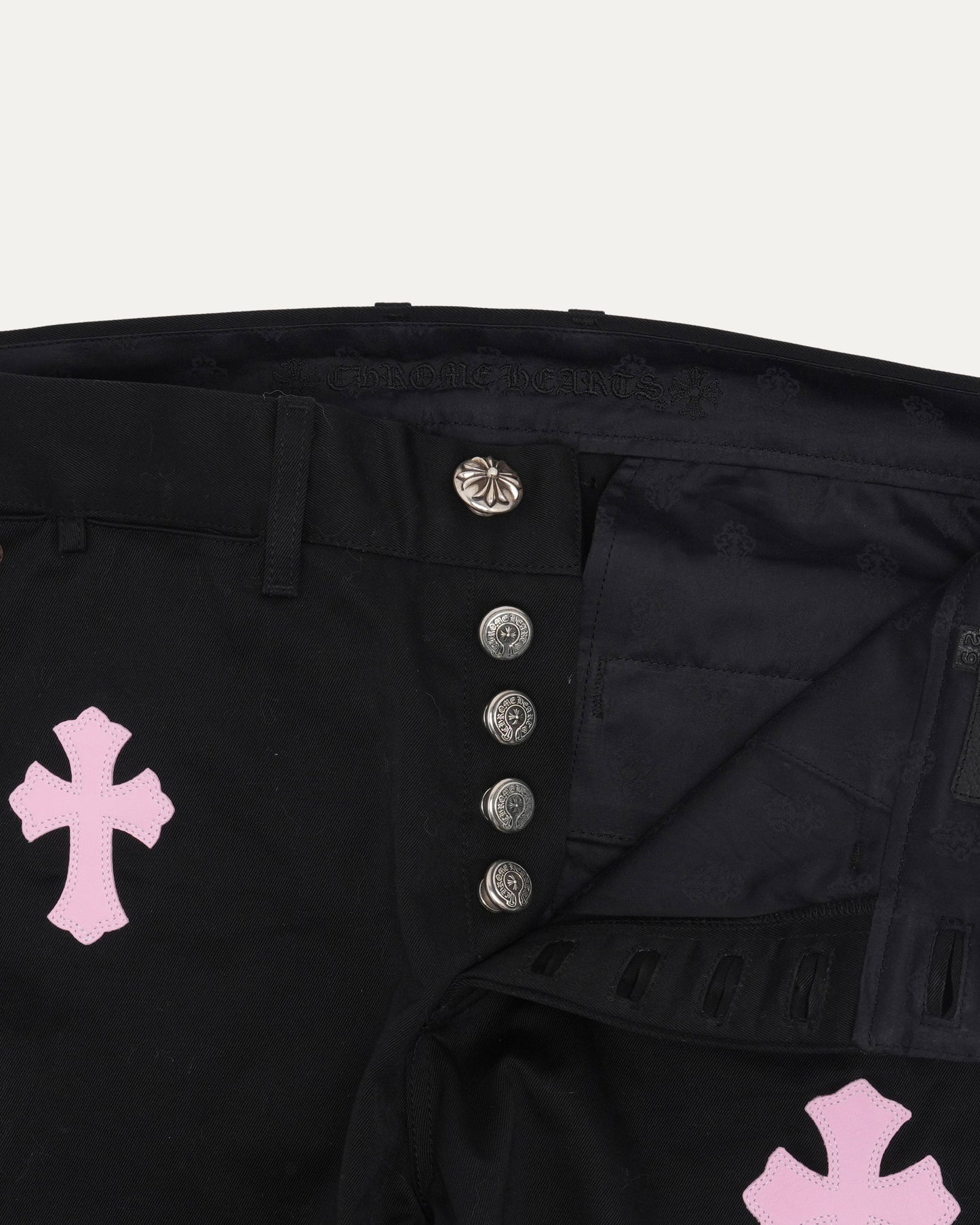 Cross Patch Flared Chino Pants