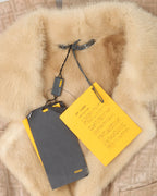 Leather Monogram Mink Fur Lined Jacket