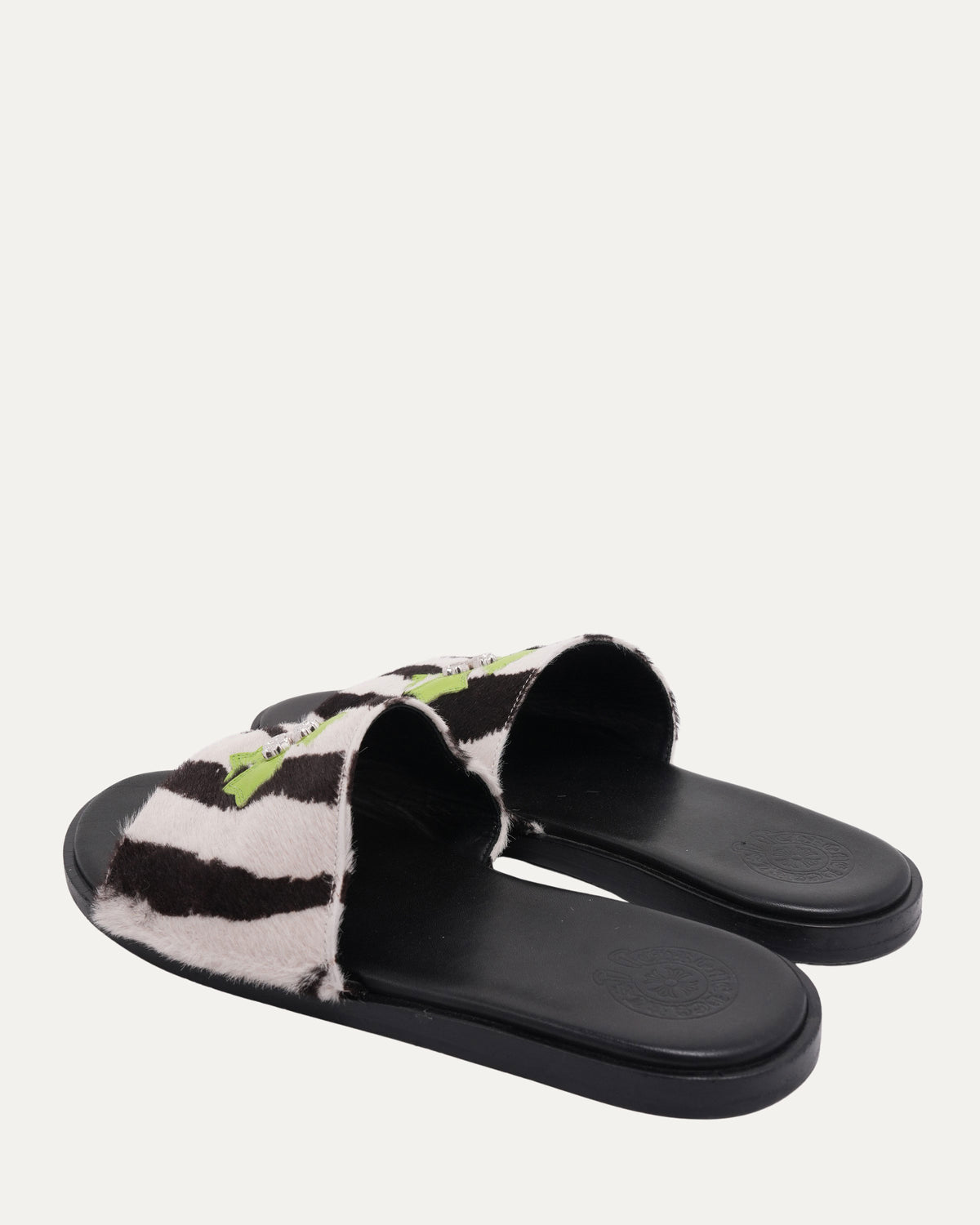Filigree Embellished Plus Cross Patch Slides
