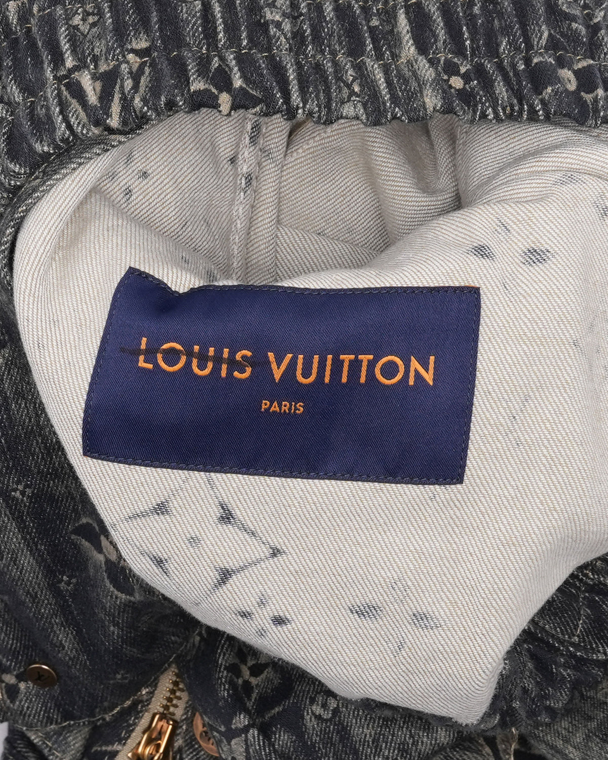 Watercolor Monogram Denim Bomber Jacket