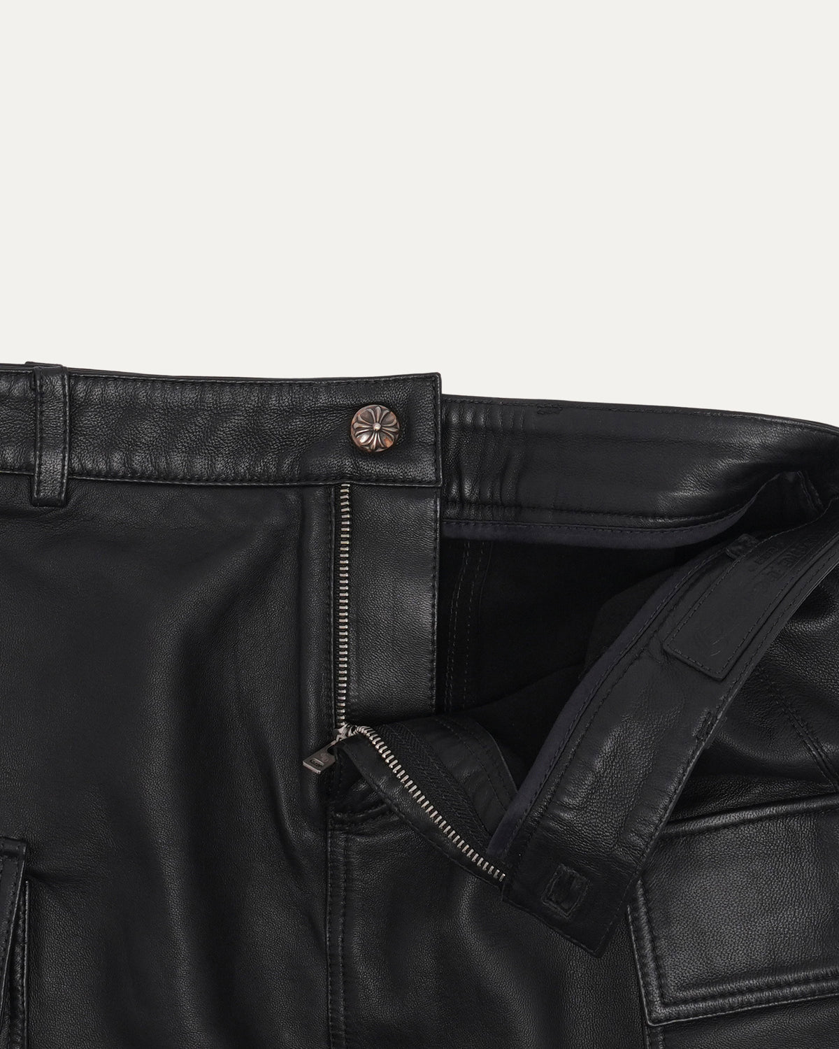 Leather Cargo Skirt