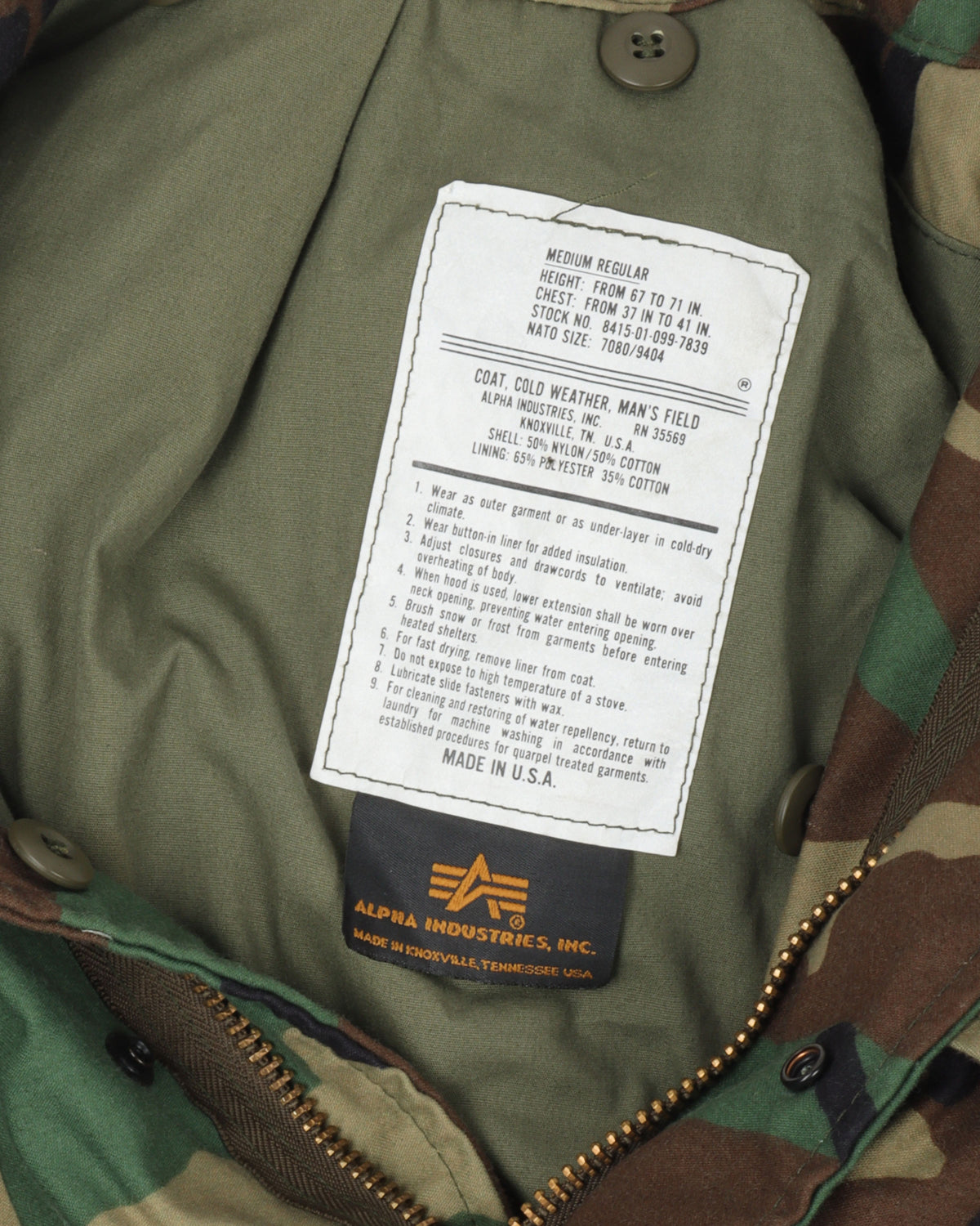 Camouflage M65 Field Jacket