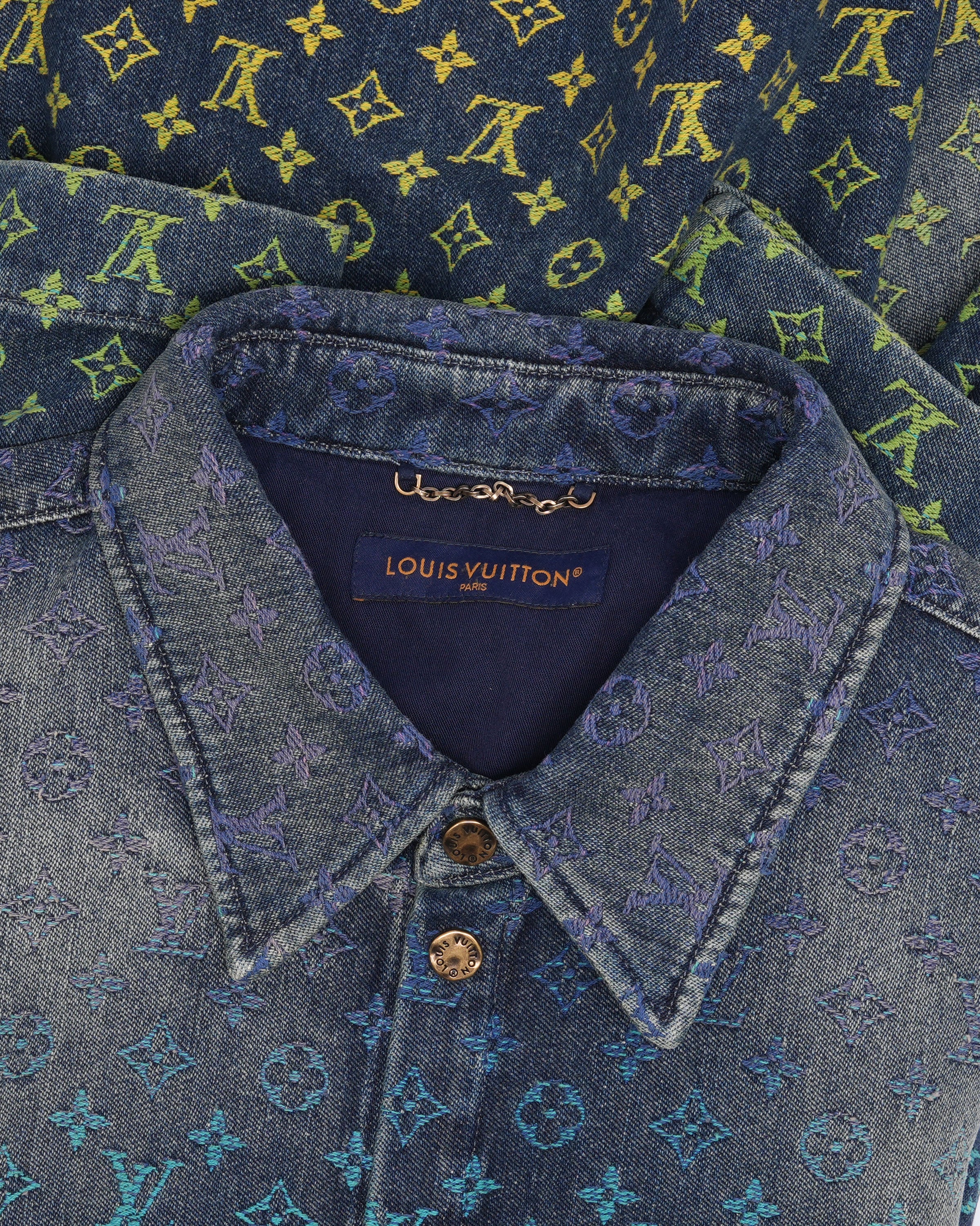 Rainbow Monogram Denim Shirt