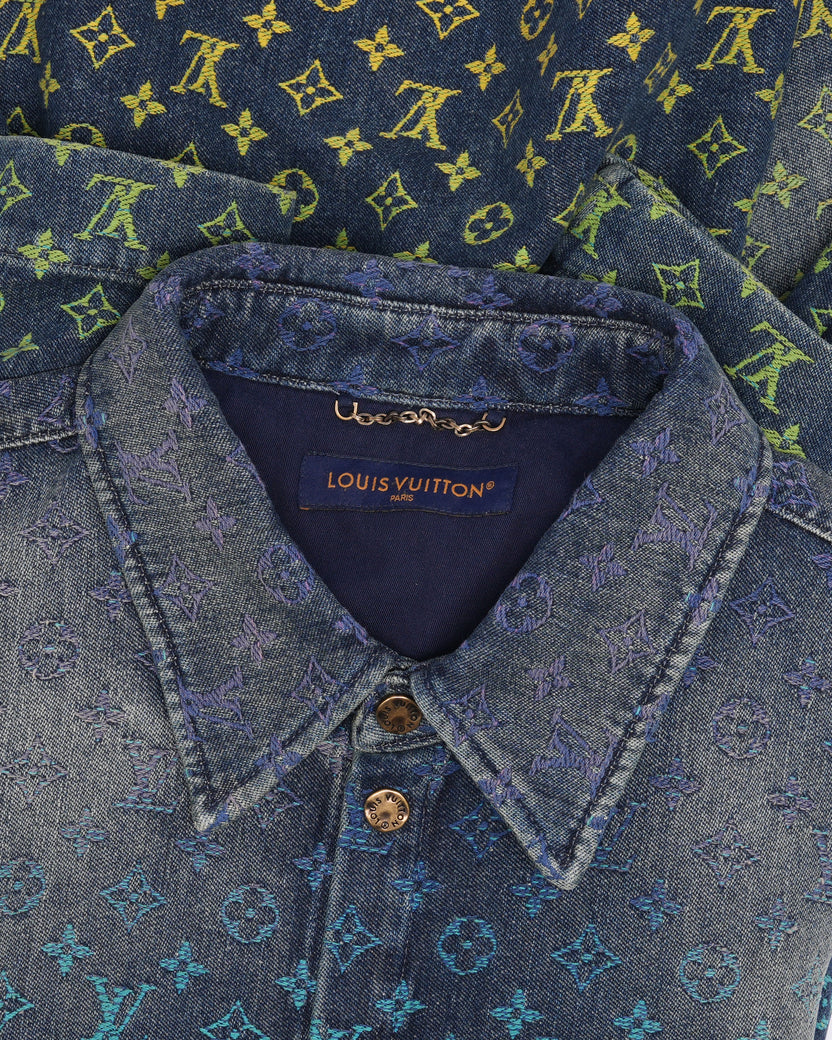 Rainbow Monogram Denim Shirt