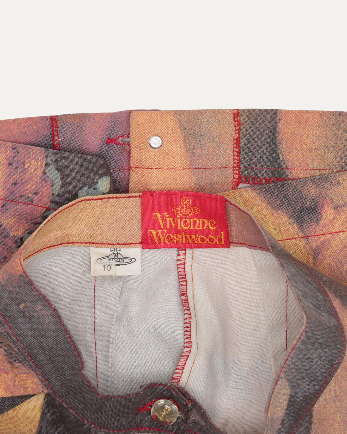 Hercules Kiss Print Denim Skirt