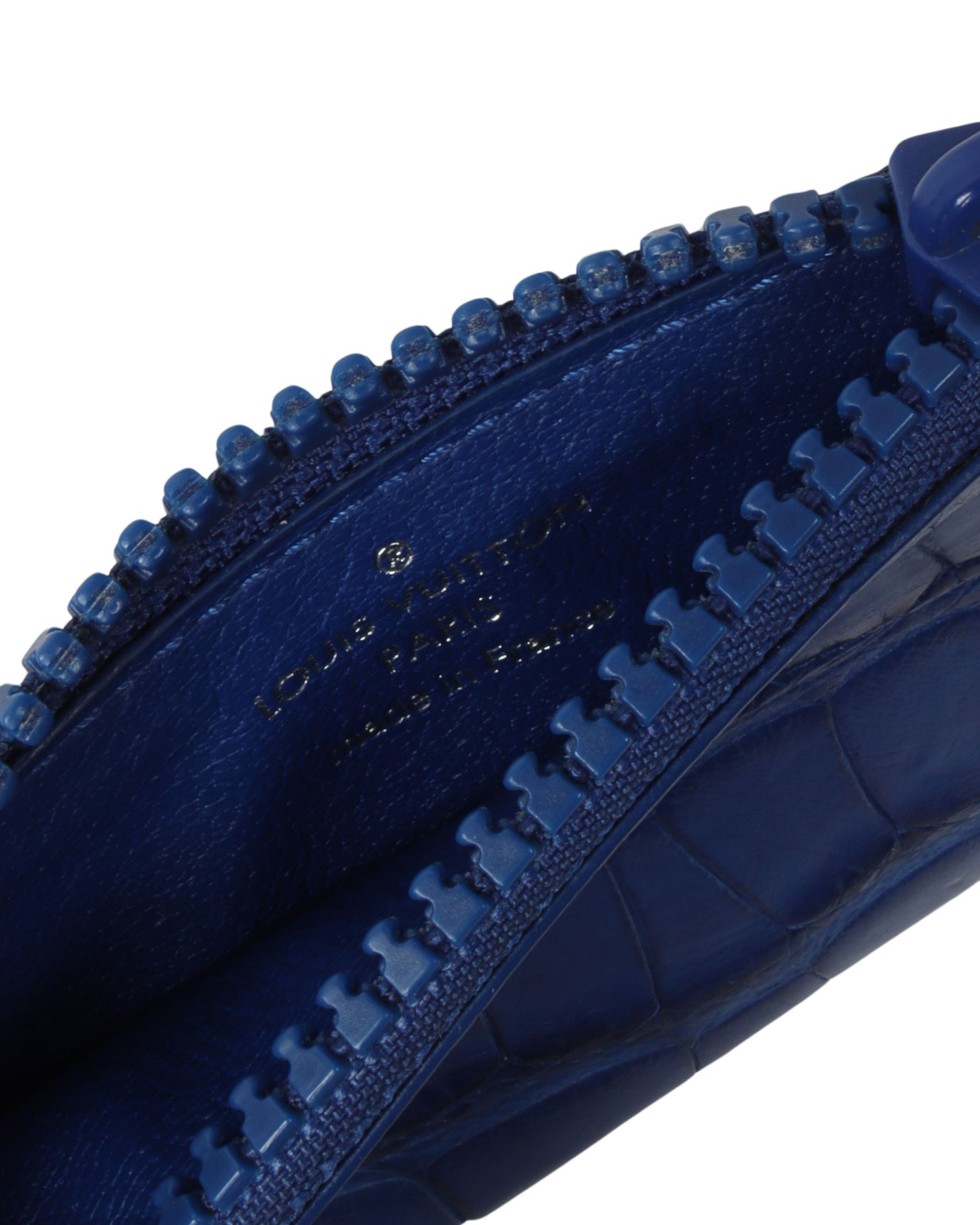 Crocodile Leather Coin Pouch w/ Chain