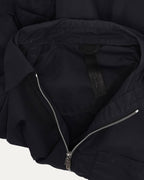 Nylon Leather Sedated Zipper Shirt