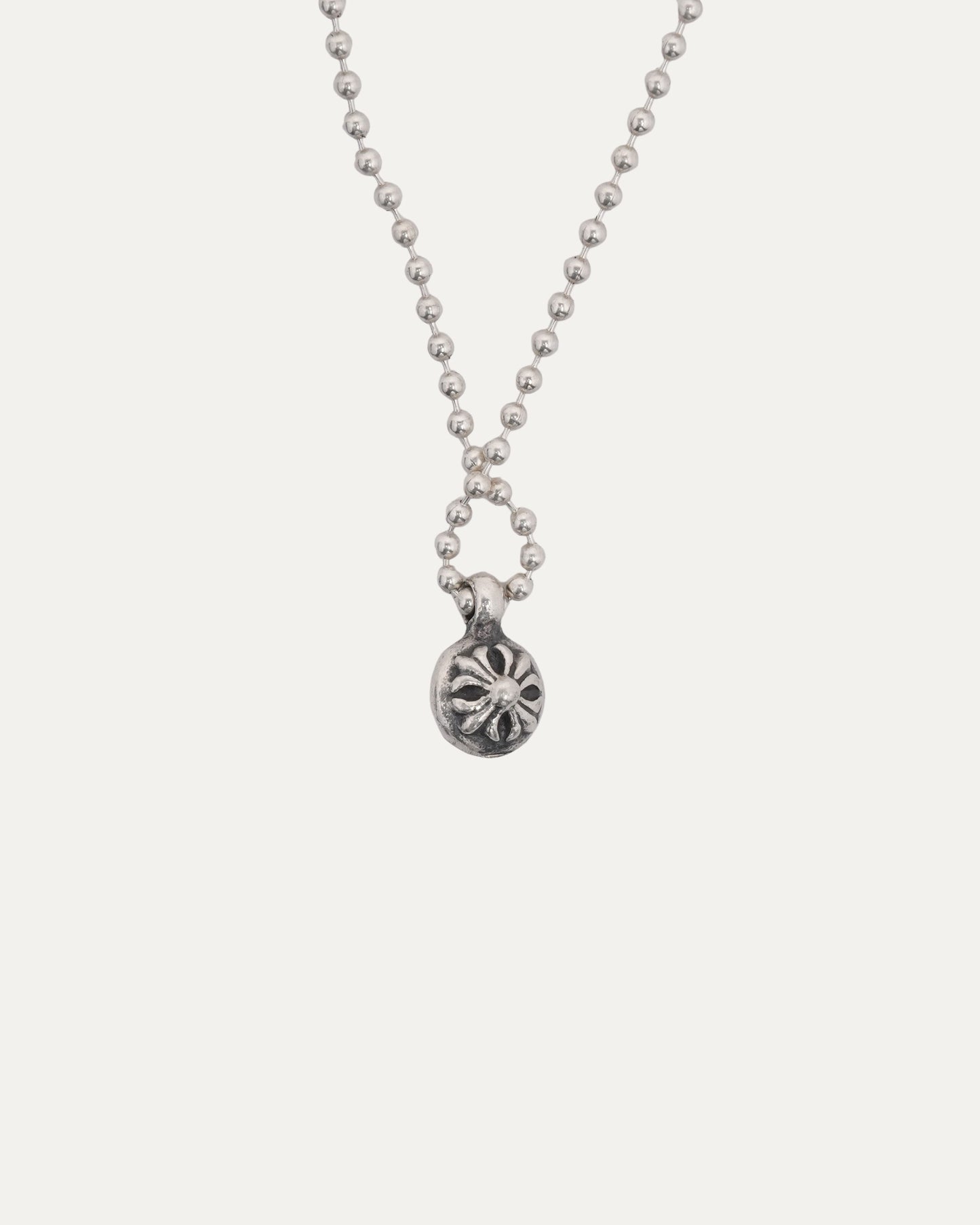 Plus Ball Pendant on Ball Chain Necklace