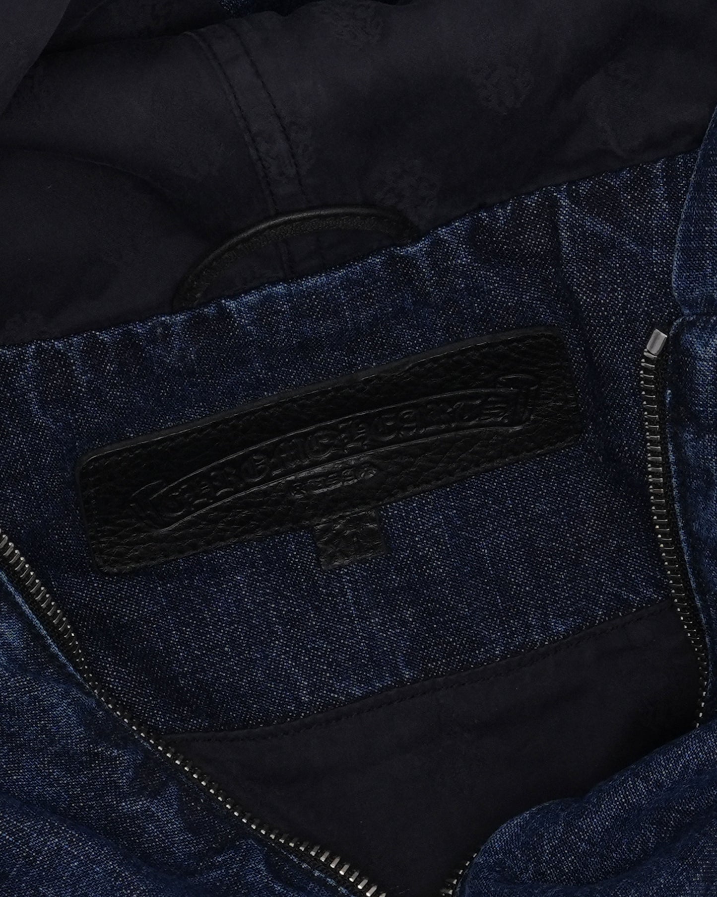 Ruckus Hooded Denim Cross Patch Jacket