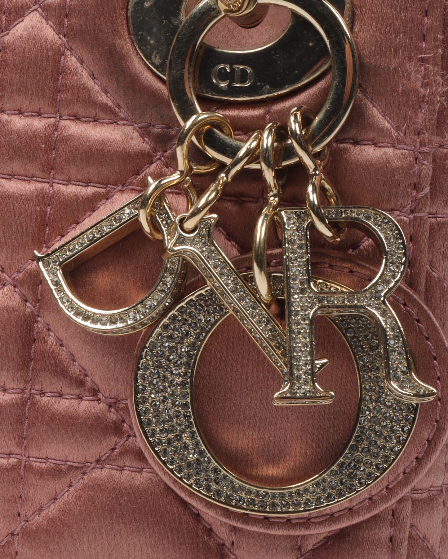 Mini Lady Dior Satin Swarovski Crystal Cannage Bag